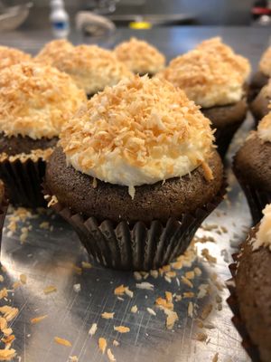 Chocolate Coconut Cupcakes at Simple Chef Catering in Bigfork