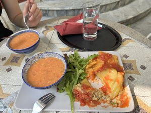 vegan lunch  at Art Kuha Odeon in Izola
