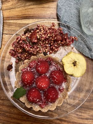 delicious framboise tart!   at La Cantine du Cru in Marseille