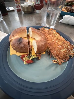 Vegan breakfast sandwich  at Watusi in Hilton Head Island