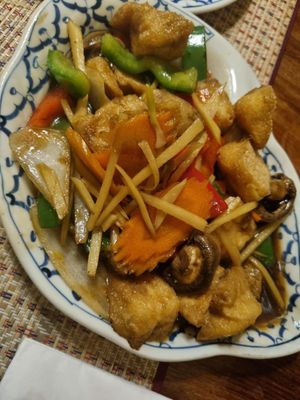 Ginger Tofu at Old Siam in Hertford