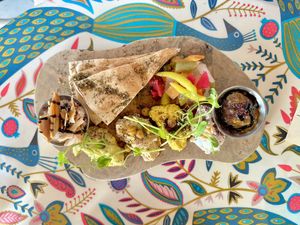 Mezze platter  at Otto Vegan Empire in Stockport