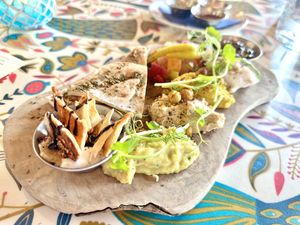Mezze platter  at Otto Vegan Empire in Stockport