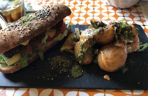 The Famous Five Falafal Samoons. The Badadas potatoes were amazing. 22/7/23  at Otto Vegan Empire in Stockport