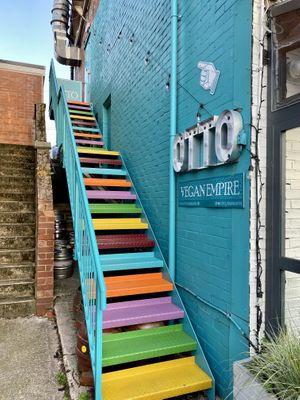 Rainbow Stairs  at Otto Vegan Empire in Stockport