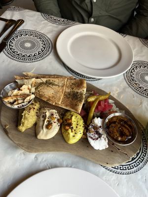 Vegan mezze - starter  at Otto Vegan Empire in Stockport
