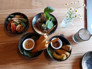 Selection of small bowls at TA Vegan House - Altona in Hamburg