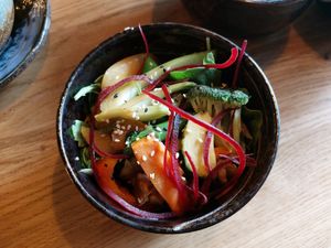 Caramelised pears at TA Vegan House - Altona in Hamburg