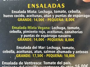 Ensalada  at Negresco in Bilbao