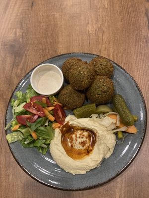 Falafel plate  at Nohut Paşa Cafe in Antalya