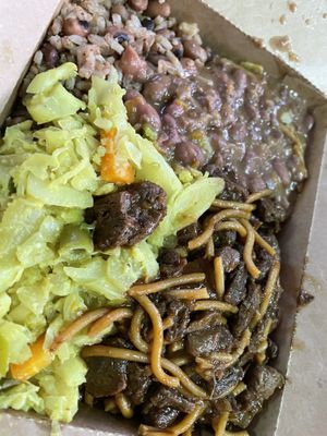 Great combo comes with the chunks at Calabash Ital Restaurant in Ocho Rios