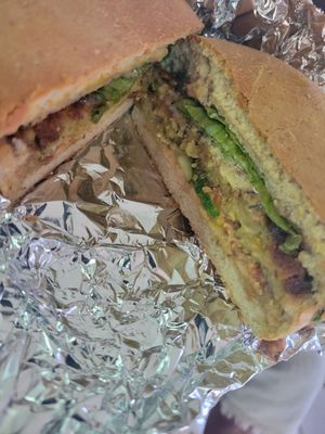 Chickpea Burger at Calabash Ital Restaurant in Ocho Rios