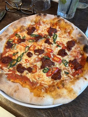 Vegan Coppa Hot Pizza  at Coppa in Bristol