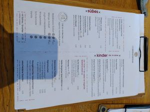 The menu at Die Bergstation in Freiburg