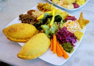 empanadas plate at Cafe Ginger in Paris