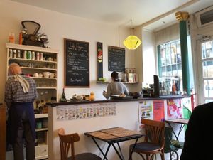 Inside at Cafe Ginger in Paris