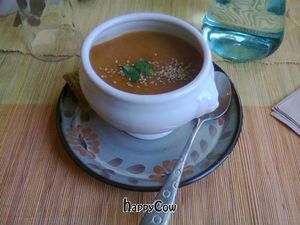 Seven vegetable soup at Cafe Ginger in Paris