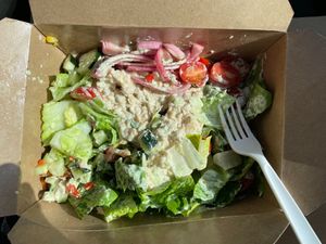 Chickpea tuna salad😄🥰 at Lil' Vegerie in Redondo Beach