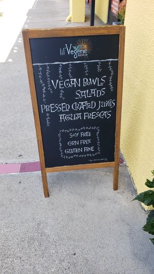 Outside ad at Lil' Vegerie in Redondo Beach