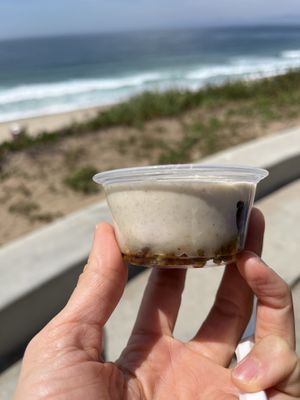 Lavender cheesecake   at Lil' Vegerie in Redondo Beach