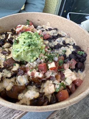 Mushroom asada burrito bowl  at Lil' Vegerie in Redondo Beach