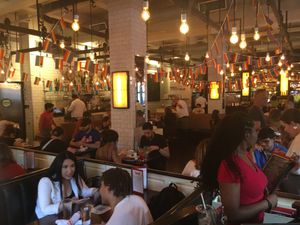 Festive insider at 5 Napkin Burger in New York City