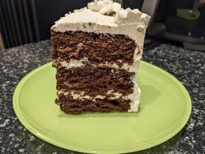 Vegan Chocolate Cake with Vegan Vanilla Ermine Frosting at Zingerman's Delicatessen in Ann Arbor