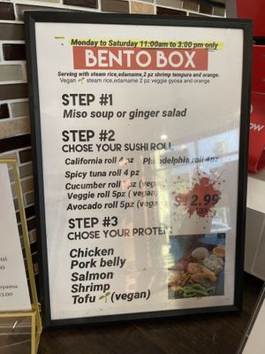 vegan option for bento box   at Leo's in Chula Vista