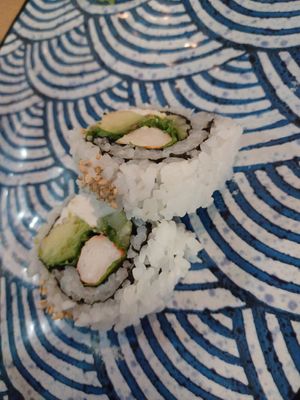 Vegan dynamite roll at Sushi Maro in Vancouver