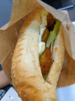 Vegan falafel with avocado at Cafe Falafel in Baku