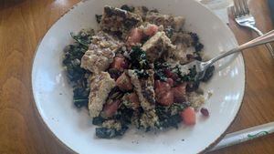 Quinoa bowl with tempeh at Keenan's at the Pier in Bellingham