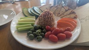 Hummus platter at Keenan's at the Pier in Bellingham