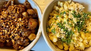 Thai cauliflower wings, Mac n cheese  at Fern Flavors from the Garden in Charlotte
