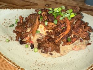 Great brunch option mushrooms and gravy   at Fern Flavors from the Garden in Charlotte