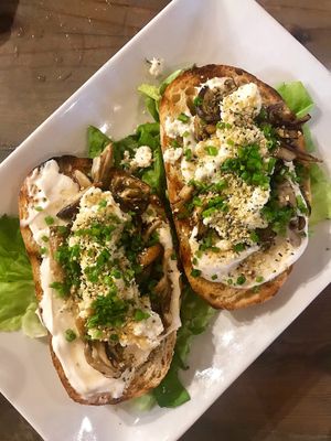 Mushroom Toast at Fern Flavors from the Garden in Charlotte