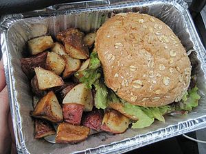 Veggie Burger. Vegan, at Fern Flavors from the Garden in Charlotte