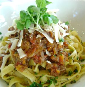 Mushroom Bolognese at Fern Flavors from the Garden in Charlotte