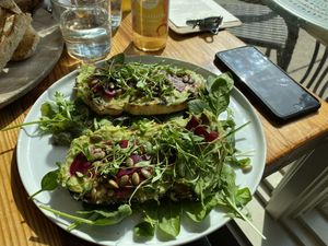 Avo toast  at Fern Flavors from the Garden in Charlotte