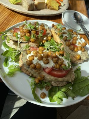 Baba ganoush toast  at Fern Flavors from the Garden in Charlotte