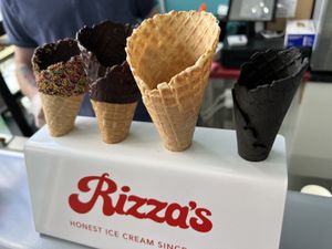 Cones selection   at Reddy's Marvellous Dessert Parlour in Aberdeen