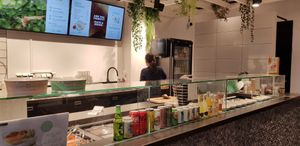 food preparation area at Poké Perfect in The Hague