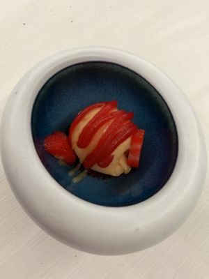 Tangerine sorbet plus at Ristorante Corallo in Vallecrosia