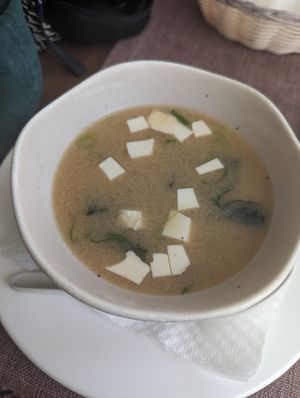 Miso soup at Sakura in Benalmadena