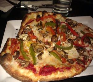 soy cheese pizza at EVO Kitchen in West Hollywood