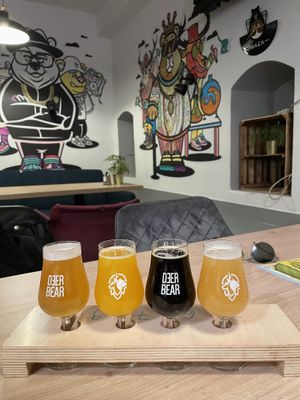 Craft beer tasting board  at BAZA by Deer Bear in Torun