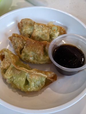 Vegetable gyozas at Yo! Sushi in Bristol