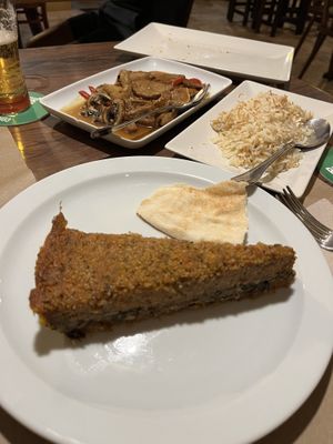 Kibbe vegetal y choplets   at Restaurante El Coto Libanes in Gran Canaria