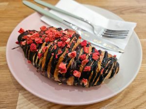 Strawberry Chocolate Croissant at The Queer Emporium in Cardiff