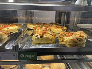 Vegan focaccia bread   at Mensa Morgenstelle in Tubingen