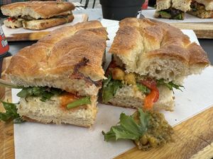 The vegan focaccia sandwich  at oHSo in Enniskerry